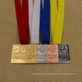 Medalla de carrera de maratón deportivo de alto pulido Medallion Metal School Award